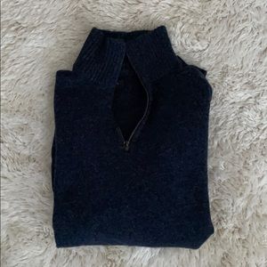 Jcrew Lambswool 3/4 Zip Sweater